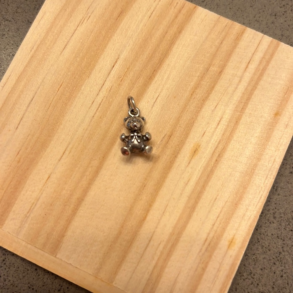Teddy Bear Charm-sterling silver